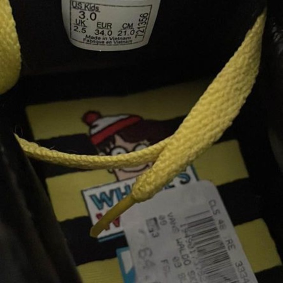 BRAND NEW boy girl youth vans Waldo shoes size 3Y (no box) - Picture 7 of 8
